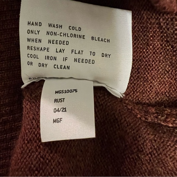 100% Merino Wool rust colored hoodie size xxl - Picture 4 of 7